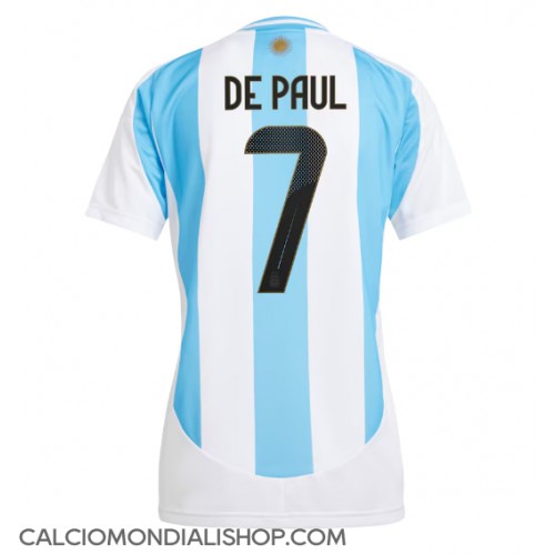 Maglie da calcio Argentina Rodrigo De Paul #7 Prima Maglia Femminile Copa America 2024 Manica Corta